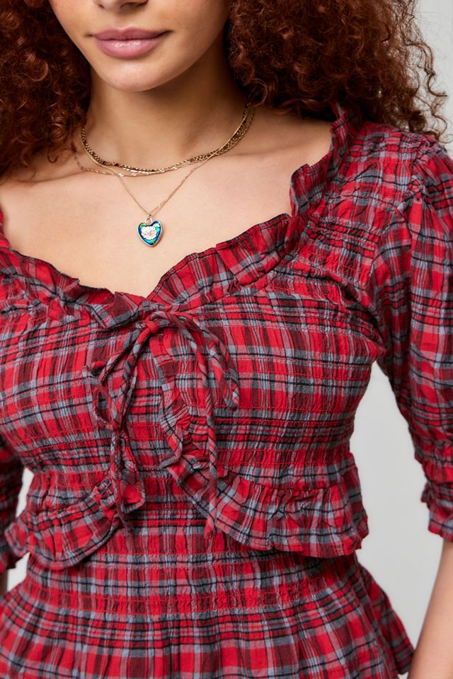 Damson Madder Meghan Red Check Blouse #1