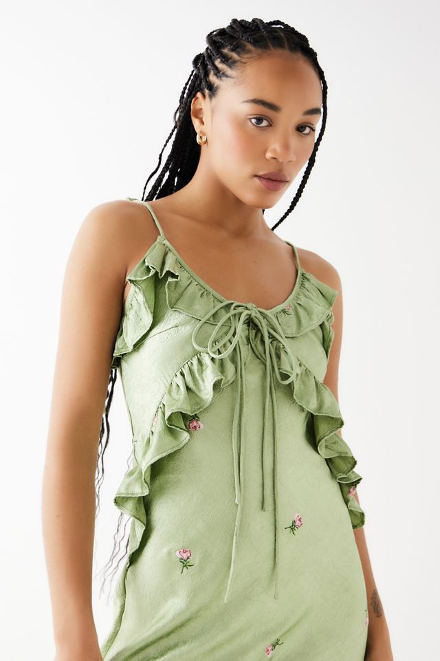 Damson Madder Oceanus Embroidered Maxi Dress | Urban Outfitters UK