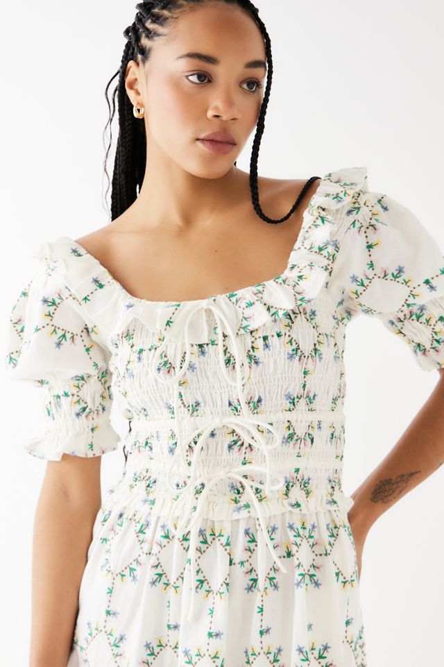 Damson Madder - Robe midi brodée Heidi #1