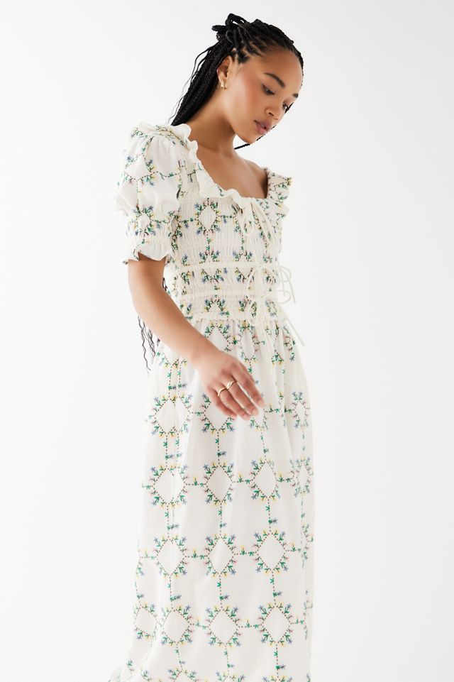 Damson Madder - Robe midi brodée Heidi #2