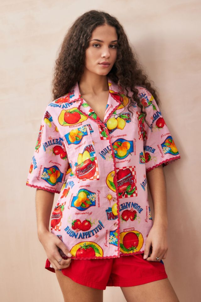 Damson Madder Fruit Label Shirt | Urban Outfitters UK