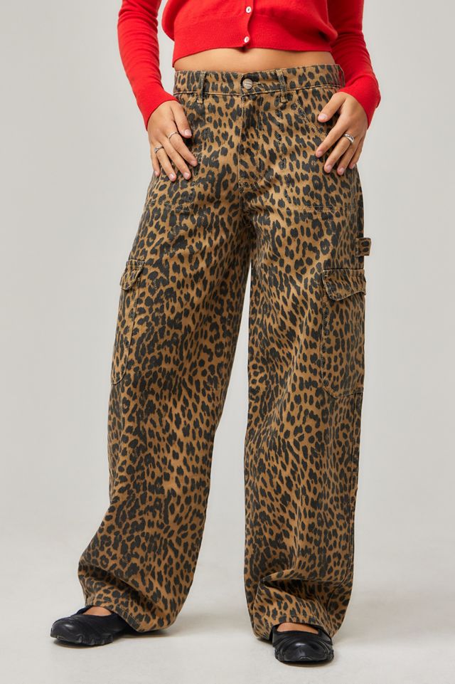 Damson Madder Leopard Print Cargo Jeans #1
