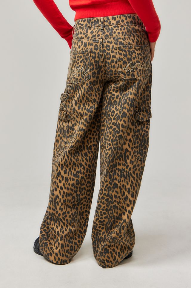 Damson Madder Leopard Print Cargo Jeans #3