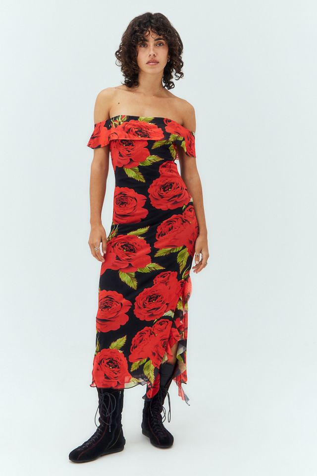 NEW girl ORDER UO Exclusive Fran Floral Midi Dress #1
