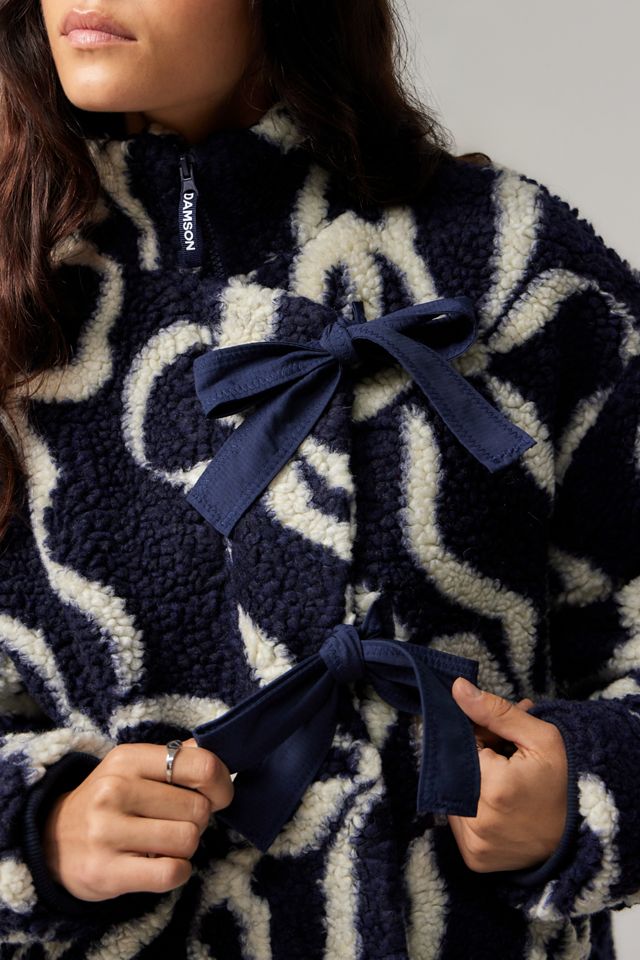 Damson Madder Ingrid Bow Borg Jacket #1