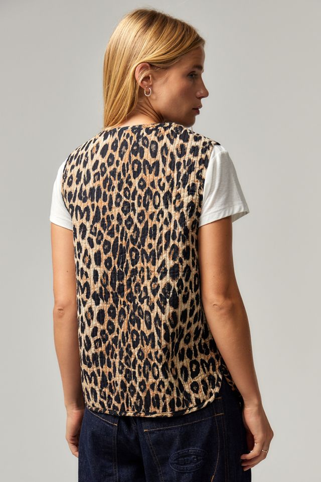 Damson Madder Tilly Leopard Print Gilet #3