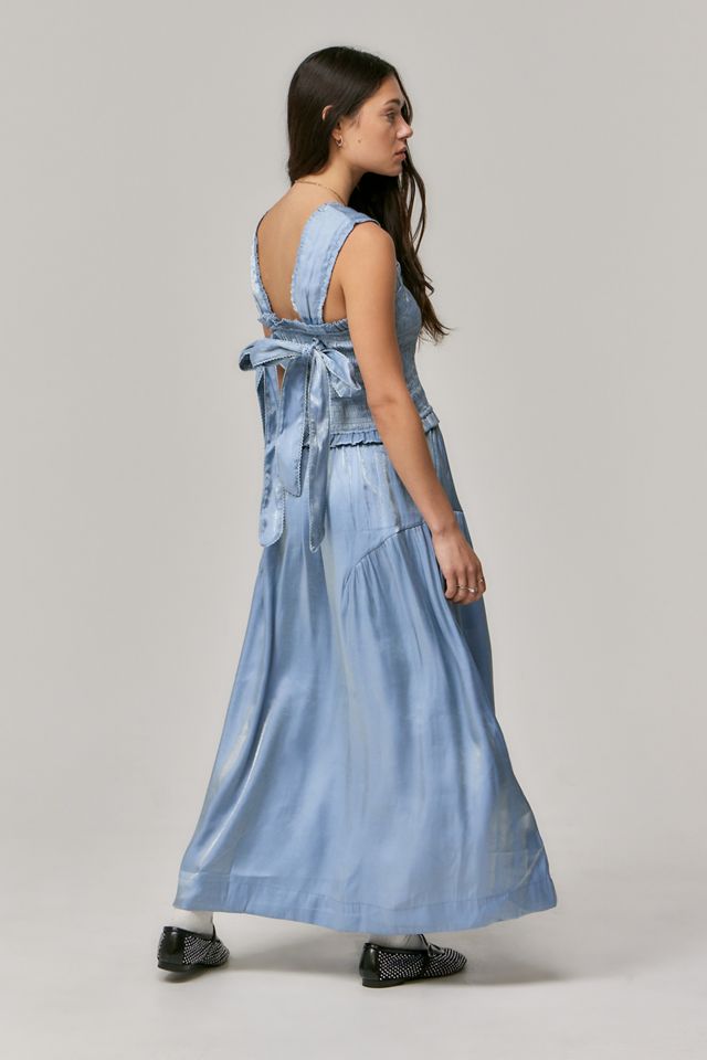 Robe Longue Violette Avec Sacoche Dos Marithé Et François Girbaud Taille 34 - Occasion Très Bon état