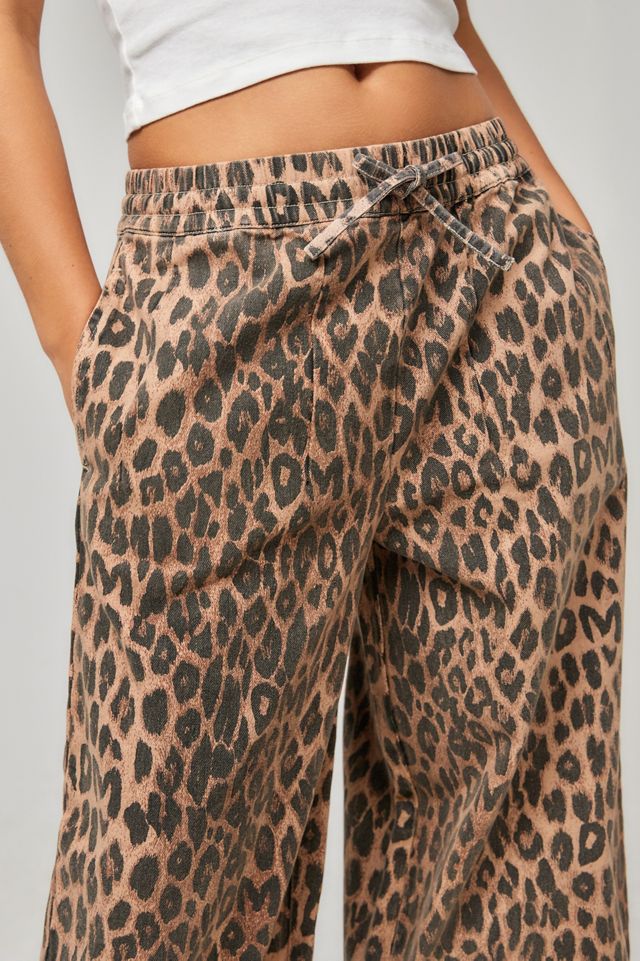 Pantalon Rafe Damson Madder imprimé léopard #1