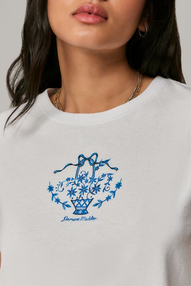 T-shirt Damson Madder Flower Basket #1