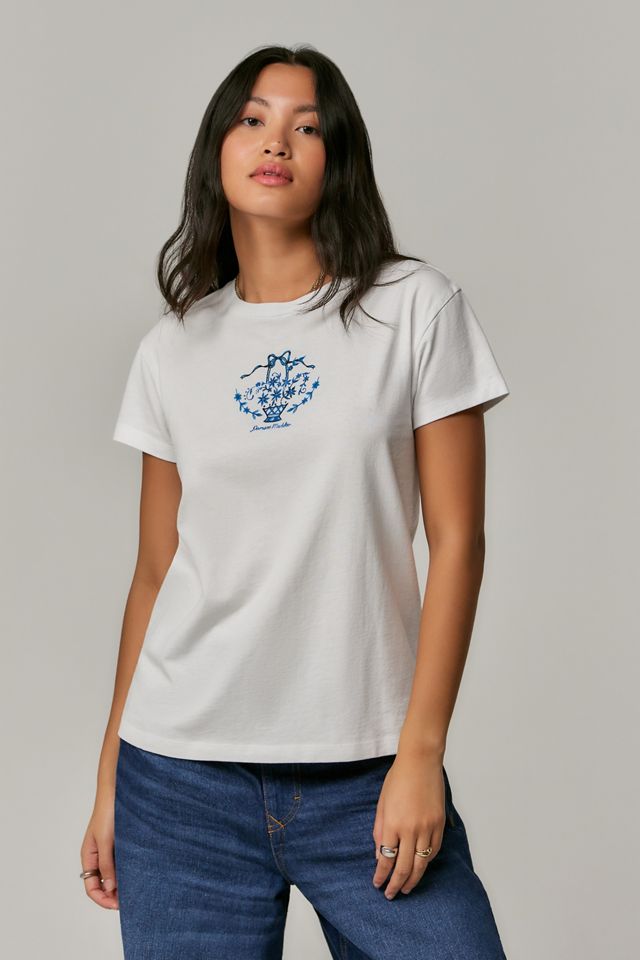 T-shirt Damson Madder Flower Basket #3