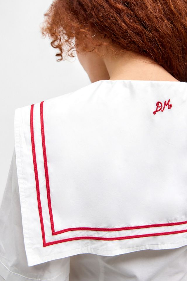 Damson Madder White Elise Sailor Blouse  #5