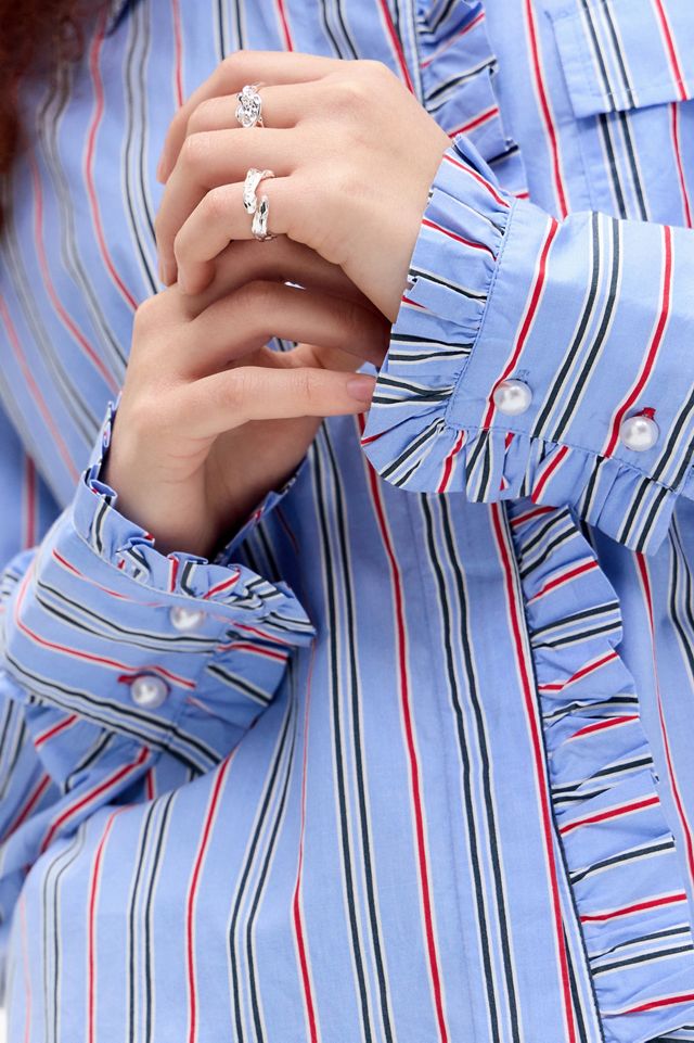 Damson Madder Kylie Stripe Ruffle Shirt #2