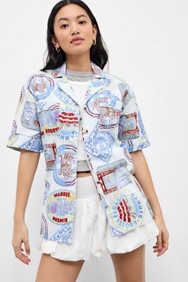 Damson Madder Chlo Holiday Print Shirt