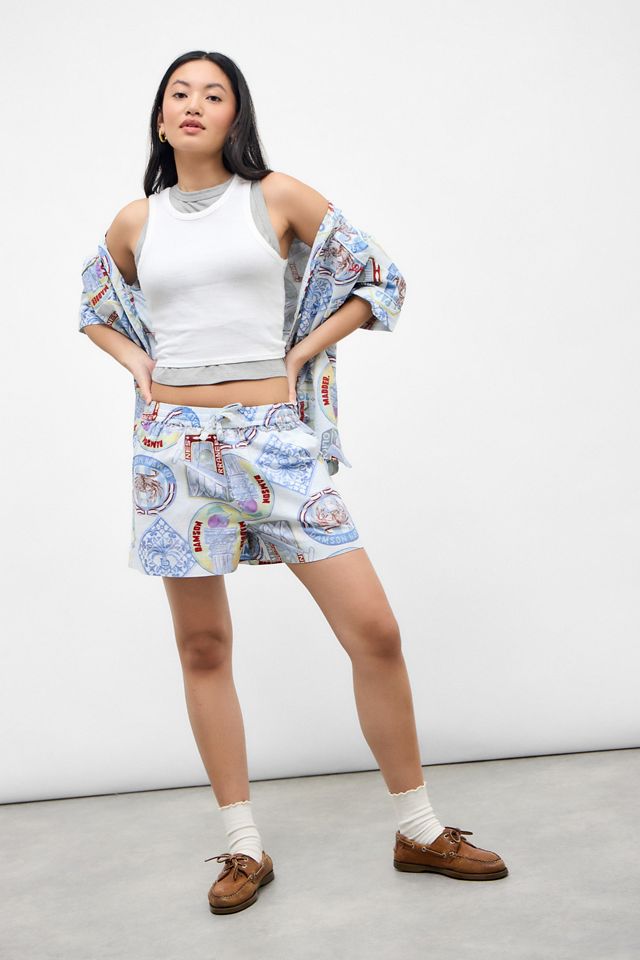 Damson Madder Pull On Holiday Print Shorts #1