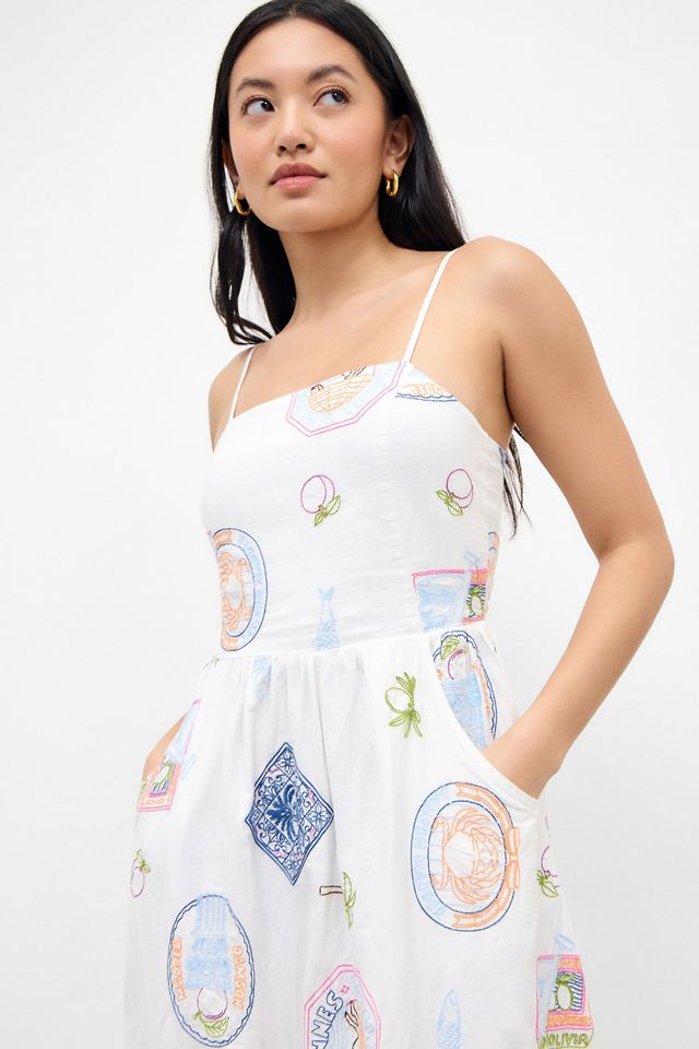 Damson Madder Peaches Apron Dress #1