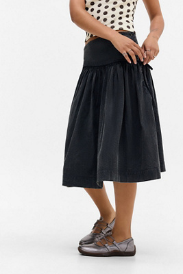 Damson Madder Fia Volume Midi Skirt Product Page