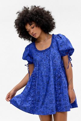 Robe mini à motif cachemire Meri Damson Madder