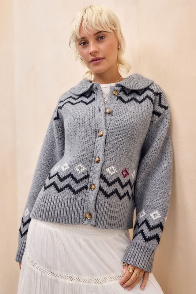 Cardigan Damson Madder Cecily con Colletto a Coniglietto #1