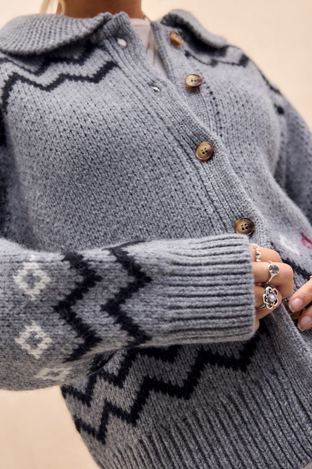 Cardigan Damson Madder Cecily con Colletto a Coniglietto #2