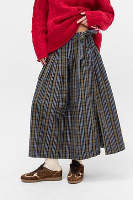 Falda Midi a Cuadros Josie Damson Madder