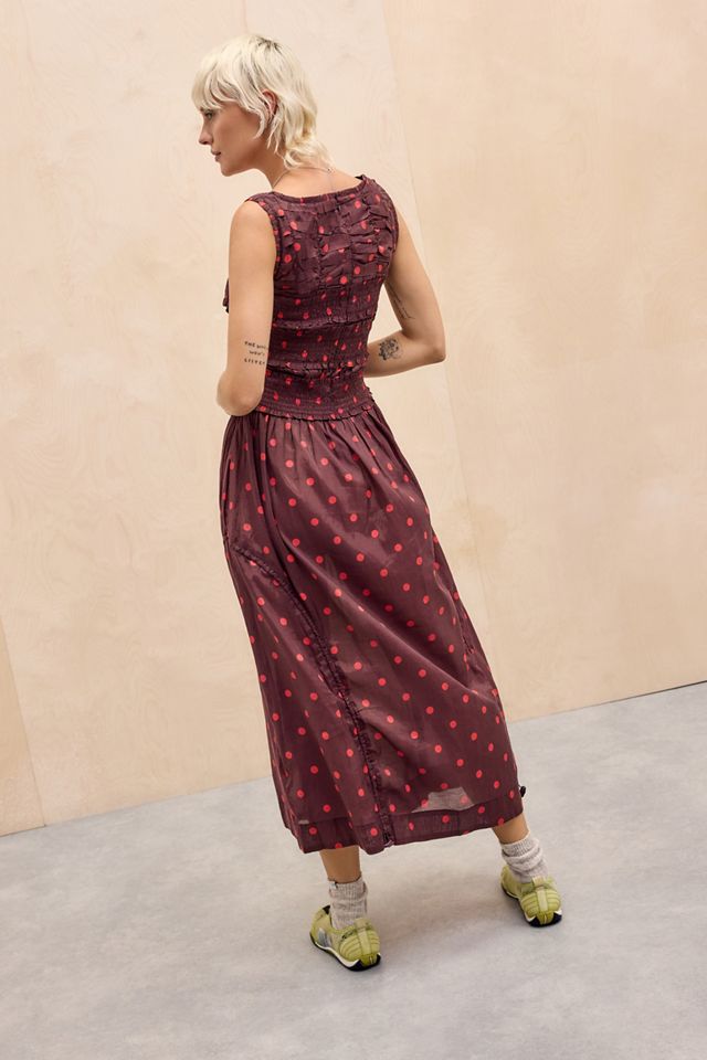 Damson Madder Cynthia Spot Sheer Midi Dress #2