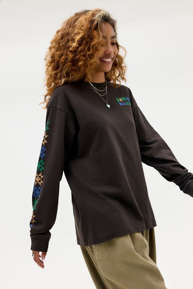 Damson Madder Patchwork Quilt Long Sleeve T-Shirt #3