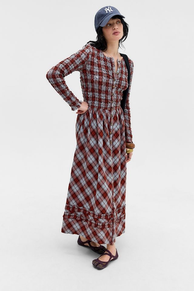 Robe longue à carreaux Posey Damson Madder #2