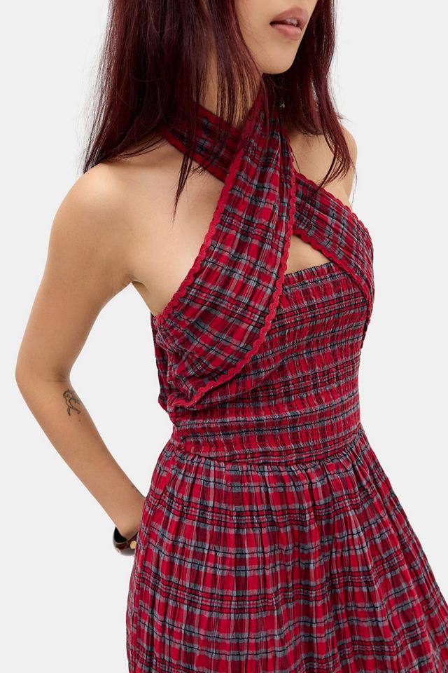 Damson Madder Rotes Mia Karo Midi Kleid #1