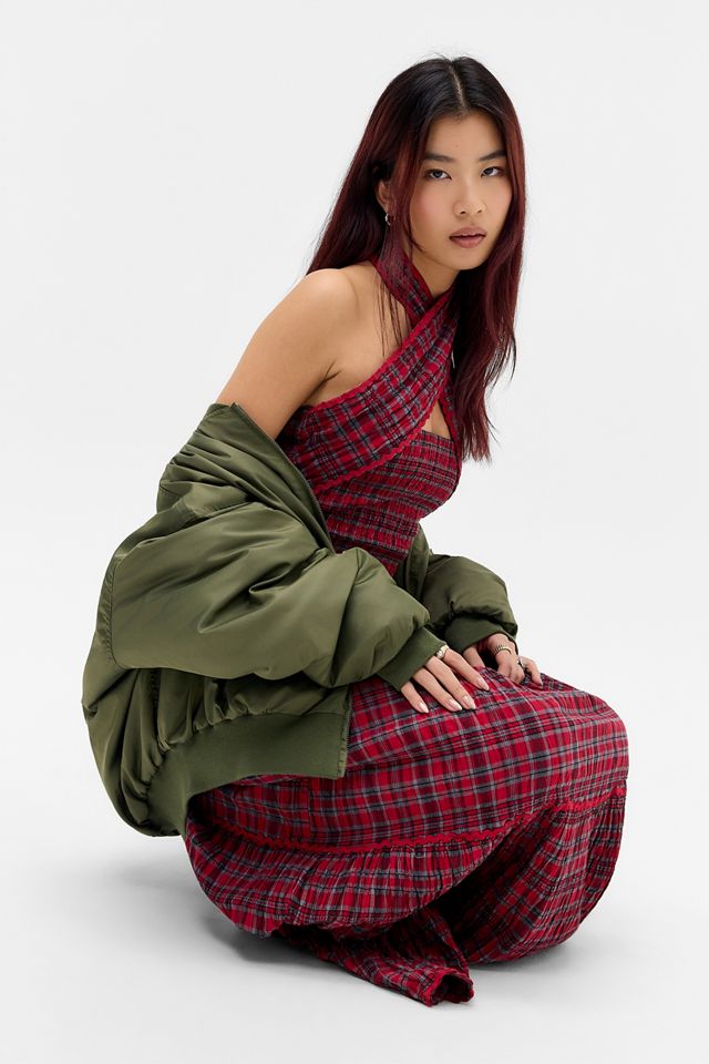 Damson Madder Rotes Mia Karo Midi Kleid #2