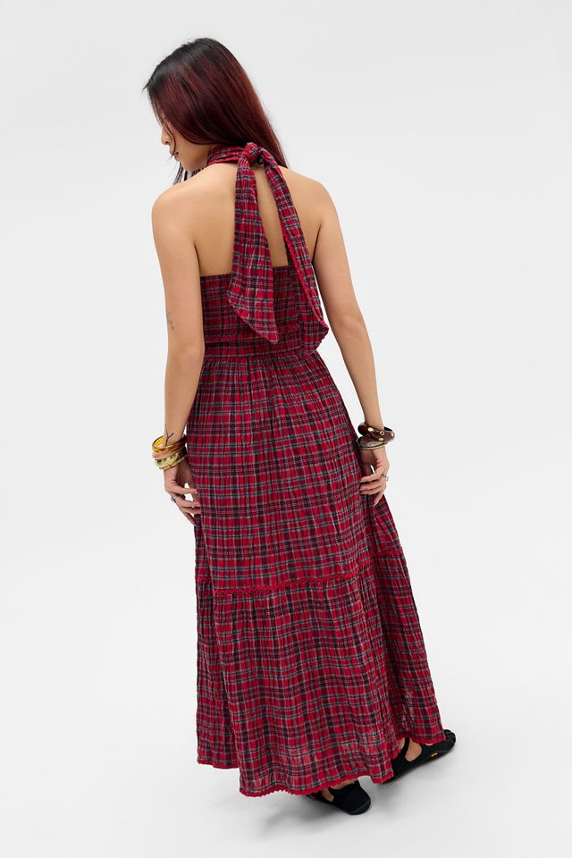 Damson Madder Rotes Mia Karo Midi Kleid #4