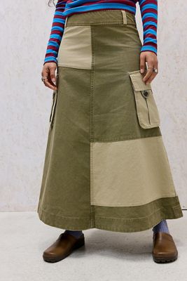 Damson Madder Olive Marcelle Barn Midi Skirt