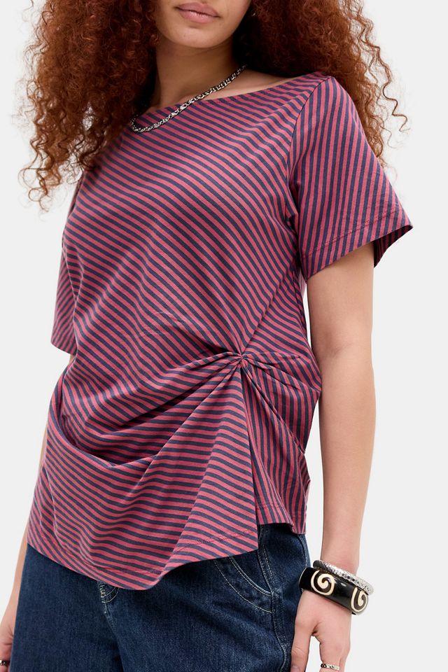 Camiseta Roja Reece a Rayas Damson Madder #2