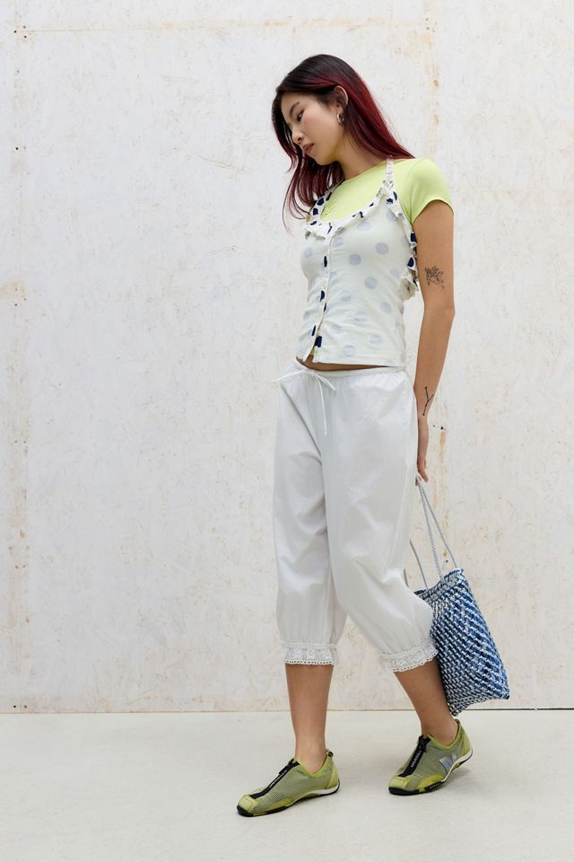 Damson Madder Top con Allacciatura al Collo in Jersey a Pois Zazie #1
