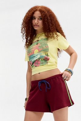 Damson Madder Rylee Waffel-Mini-Shorts