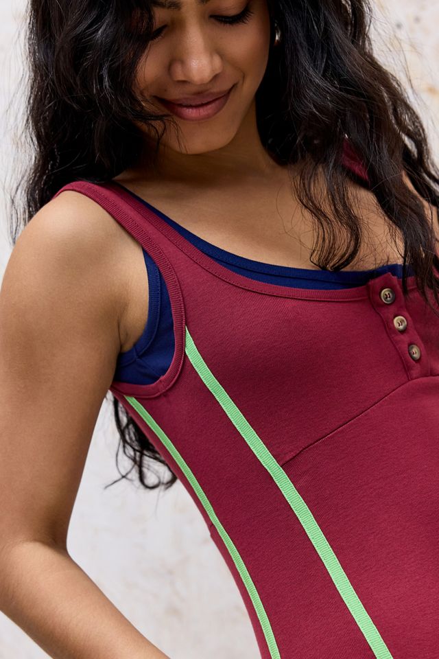 Camiseta sin Mangas de Doble Capa Tommie de Damson Madder #2