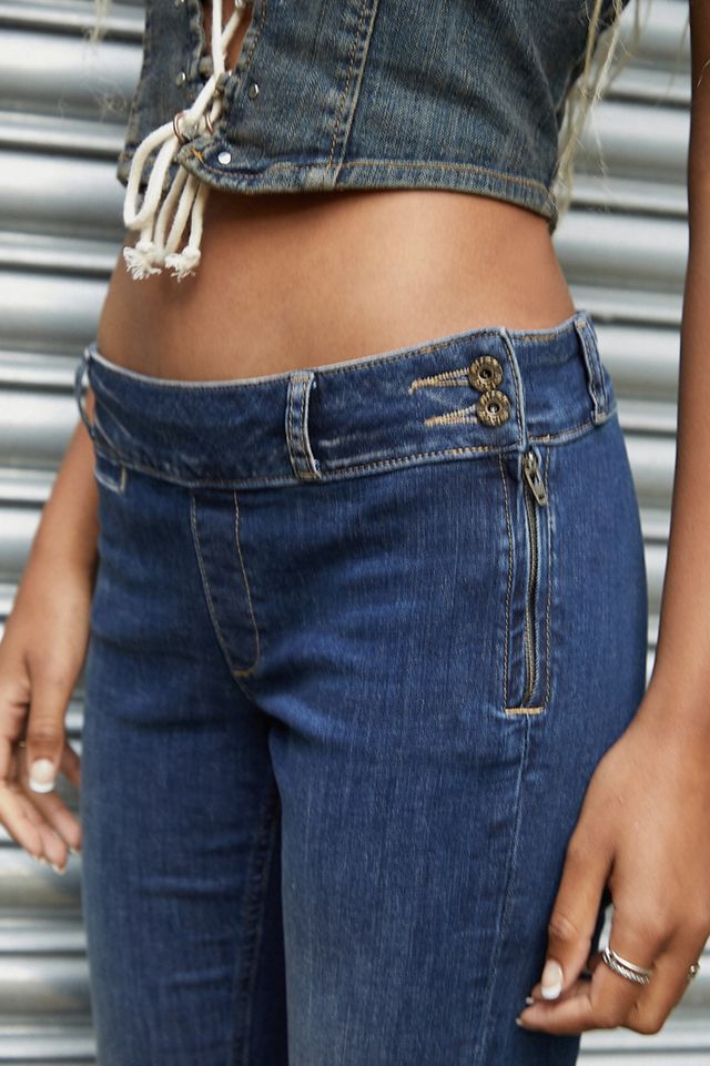 Miss Sixty Dunkelblau Denim Schlag Jeans #1