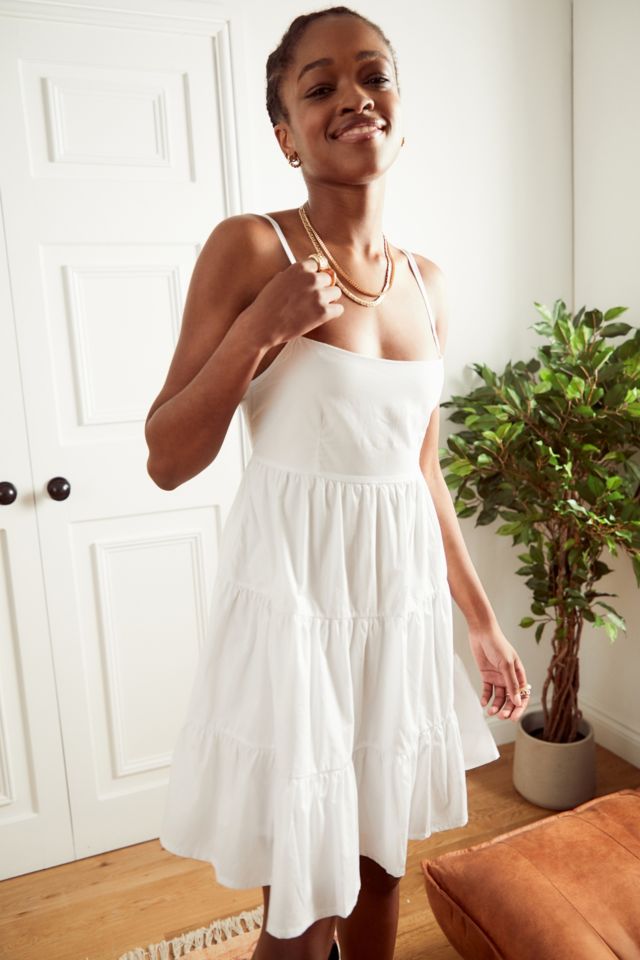 Plain white summer clearance dress