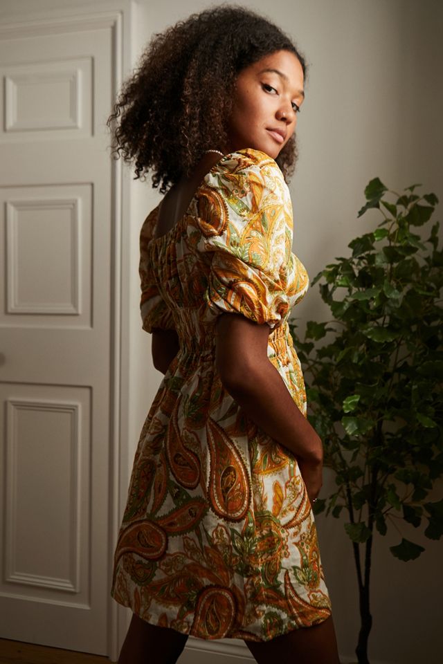 Faithfull The Brand Nikoleta Paisley Mini Dress | Urban Outfitters UK