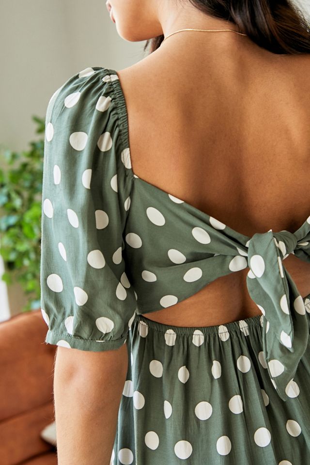 Faithfull The Brand Green Kalila Midi Dress | Urban Outfitters UK