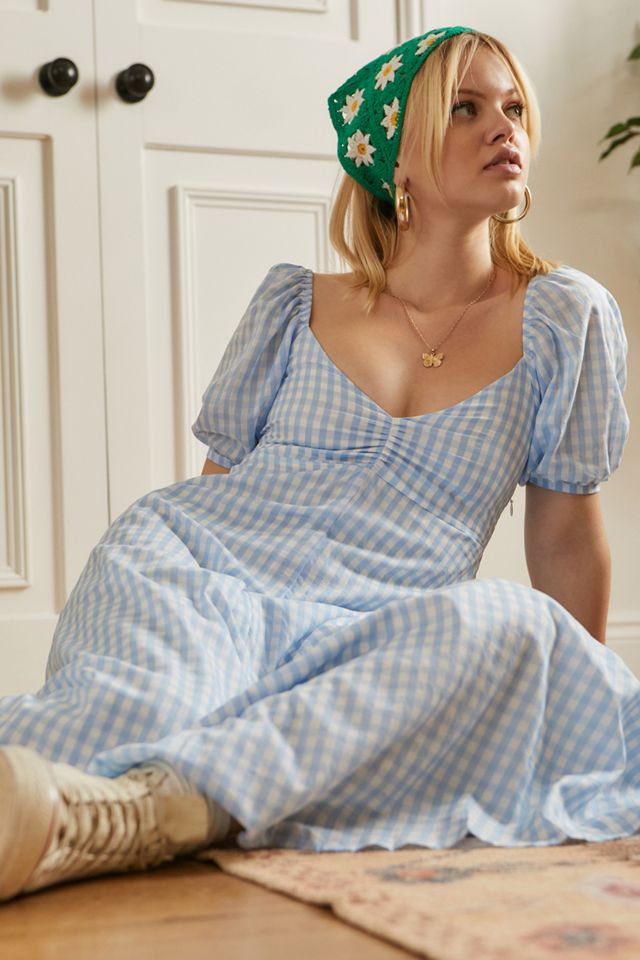 chinese dress ladies Floralis Blue Charlie Pleat Midi Dress