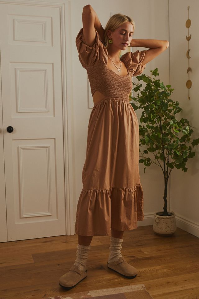 Faithfull The Brand Abito Midi Marrone Bloom #2