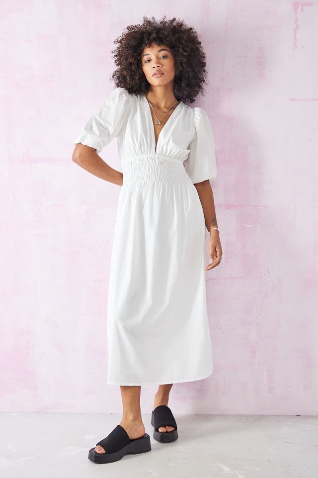 faithfull anita v-neck midi dress Faithfull Anita V-Neck Midi Dress