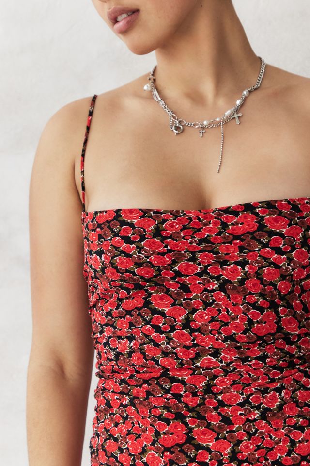 Faithfull The Brand Rosas Red Floral Midi Dress #2