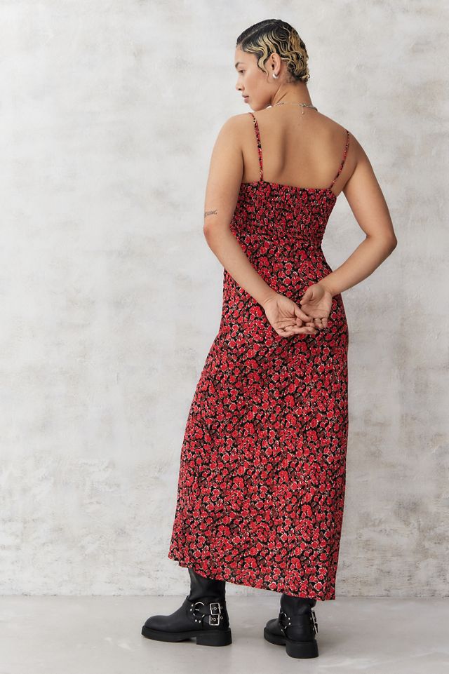 Faithfull The Brand Rosas Red Floral Midi Dress #3