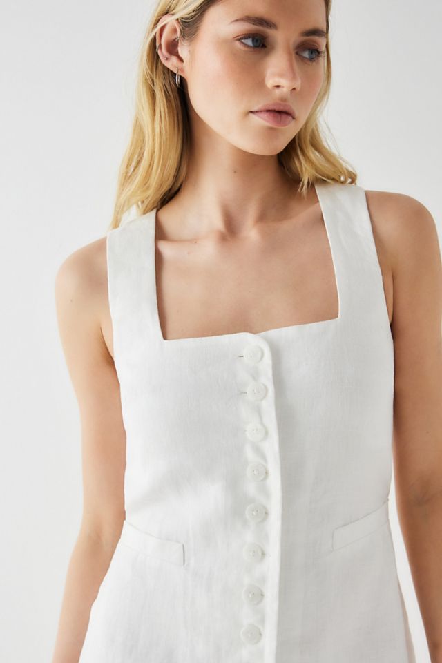 Faithfull The Brand Marinia White Mini Dress #1