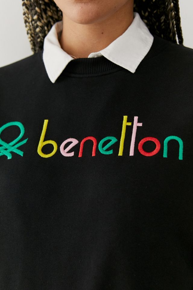 Benetton - Sweatshirt à col ras du cou noir #3