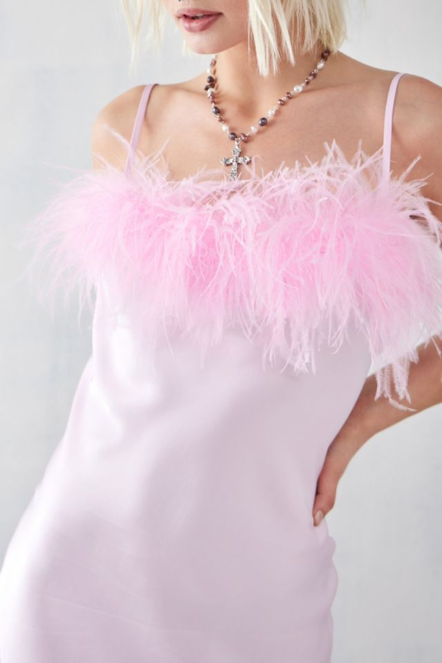 Sleeper Boheme Feather-trimmed Top | Showroom Xs / Pink