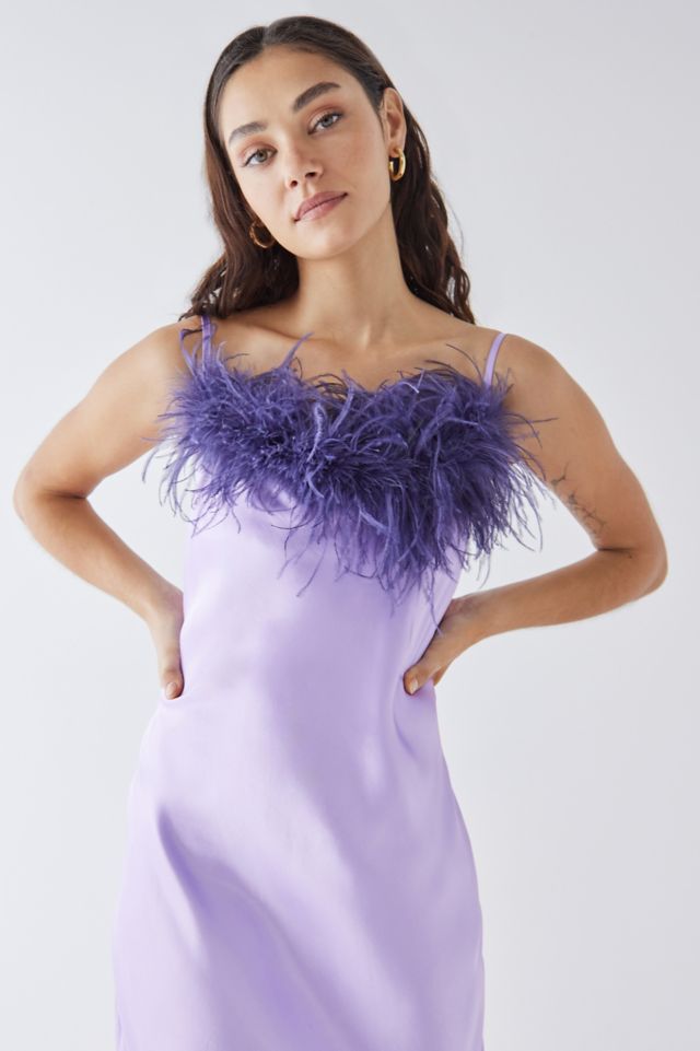 Lilac feather outlet dress