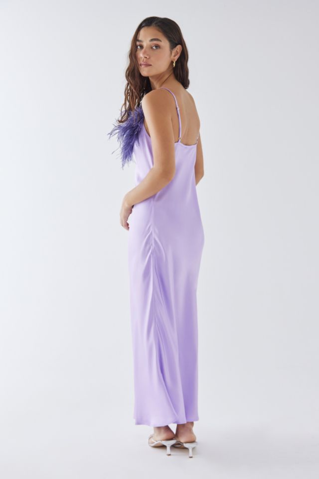 Urban Outfitters Uo Romi Open-back Maxi Slip Dress in Purple