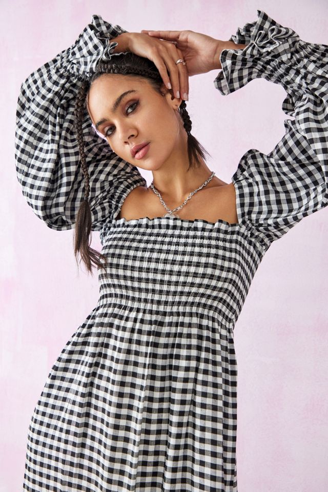 Sleeper Black & White Check Atlanta Linen Dress #1